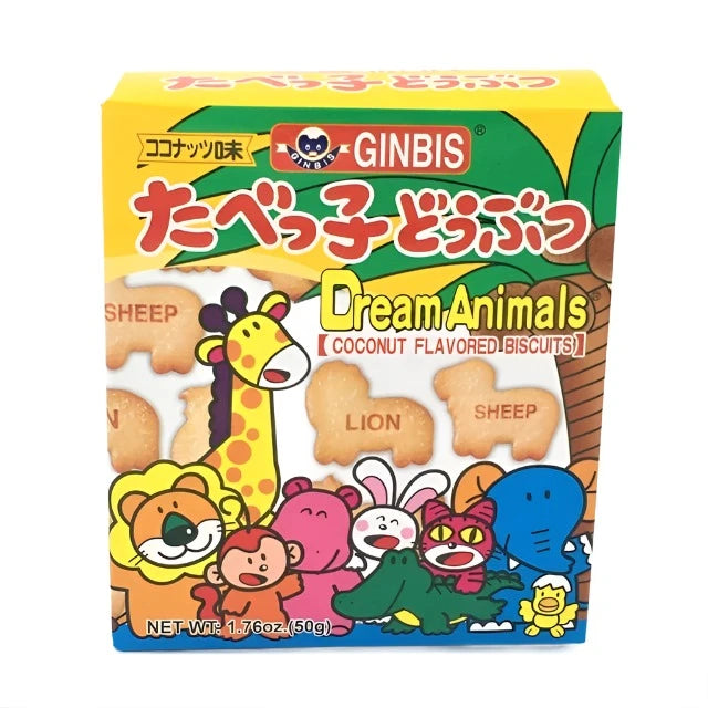 GINBIS ANIMAL BISCUITS COCONUTS 24 PCS
