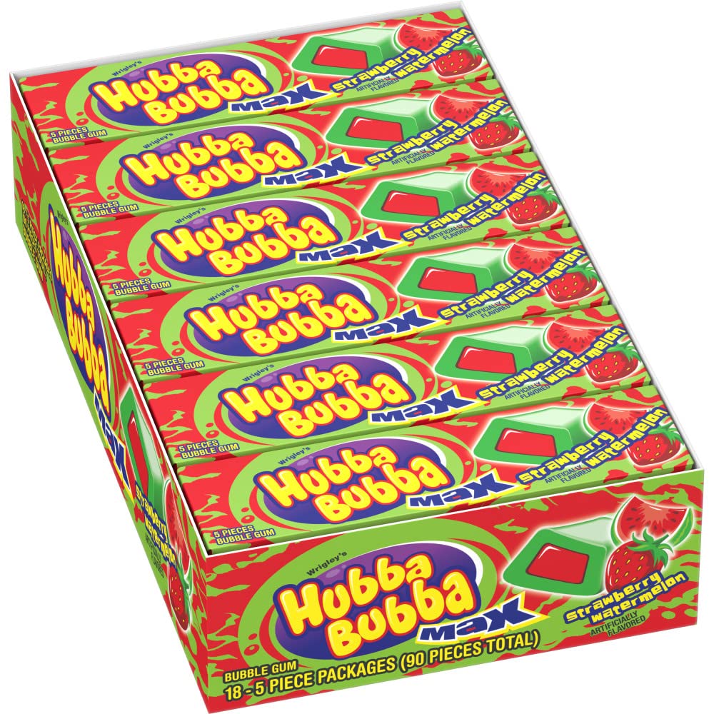 HUBBA Original BUBBA MAX BUBBLE GUM  18 STICKS/ CASE