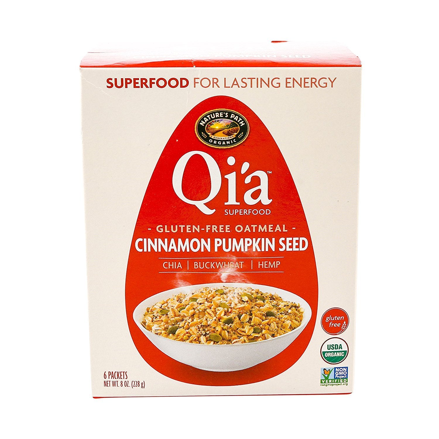 NATURE'S PATH QIA OATMEAL 6/8 OZ