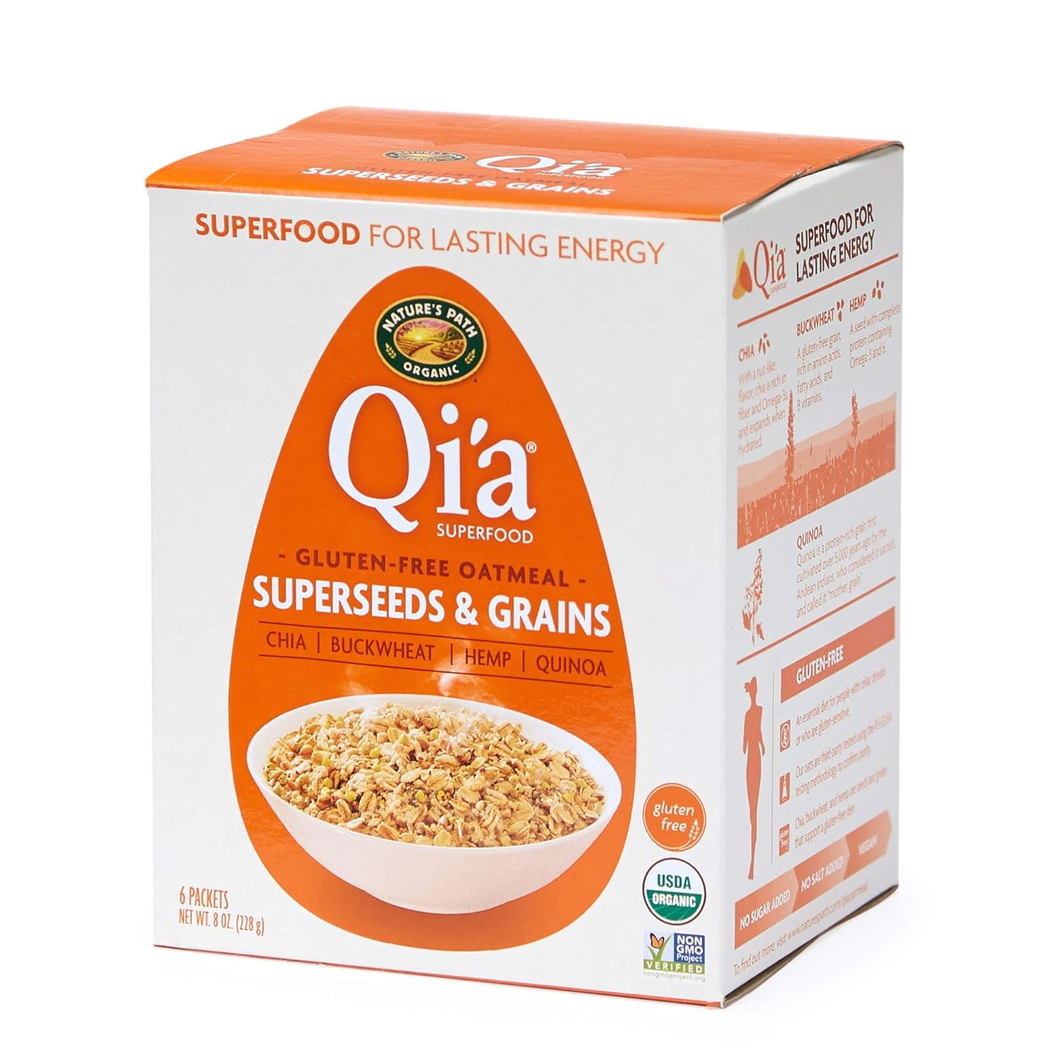 NATURE'S PATH QIA OATMEAL 6/8 OZ