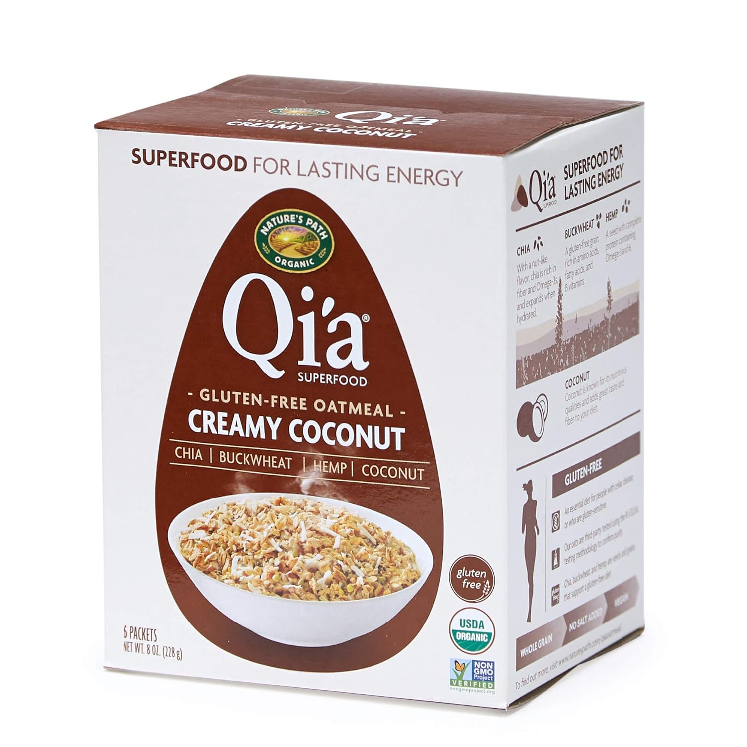 NATURE'S PATH QIA OATMEAL 6/8 OZ