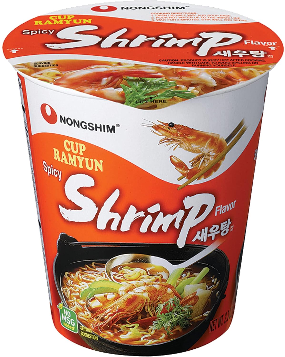 NONGSHIM SPICY SHRIMP CUP 6/2.3OZ