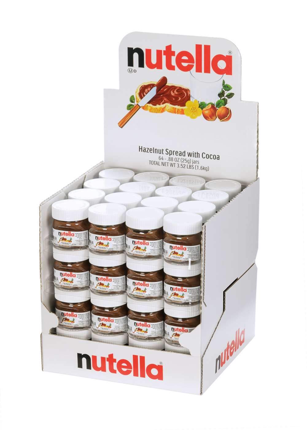 NUTELLA SPEARED MINI JAR 64 pcs DISPLAY 64/25gm