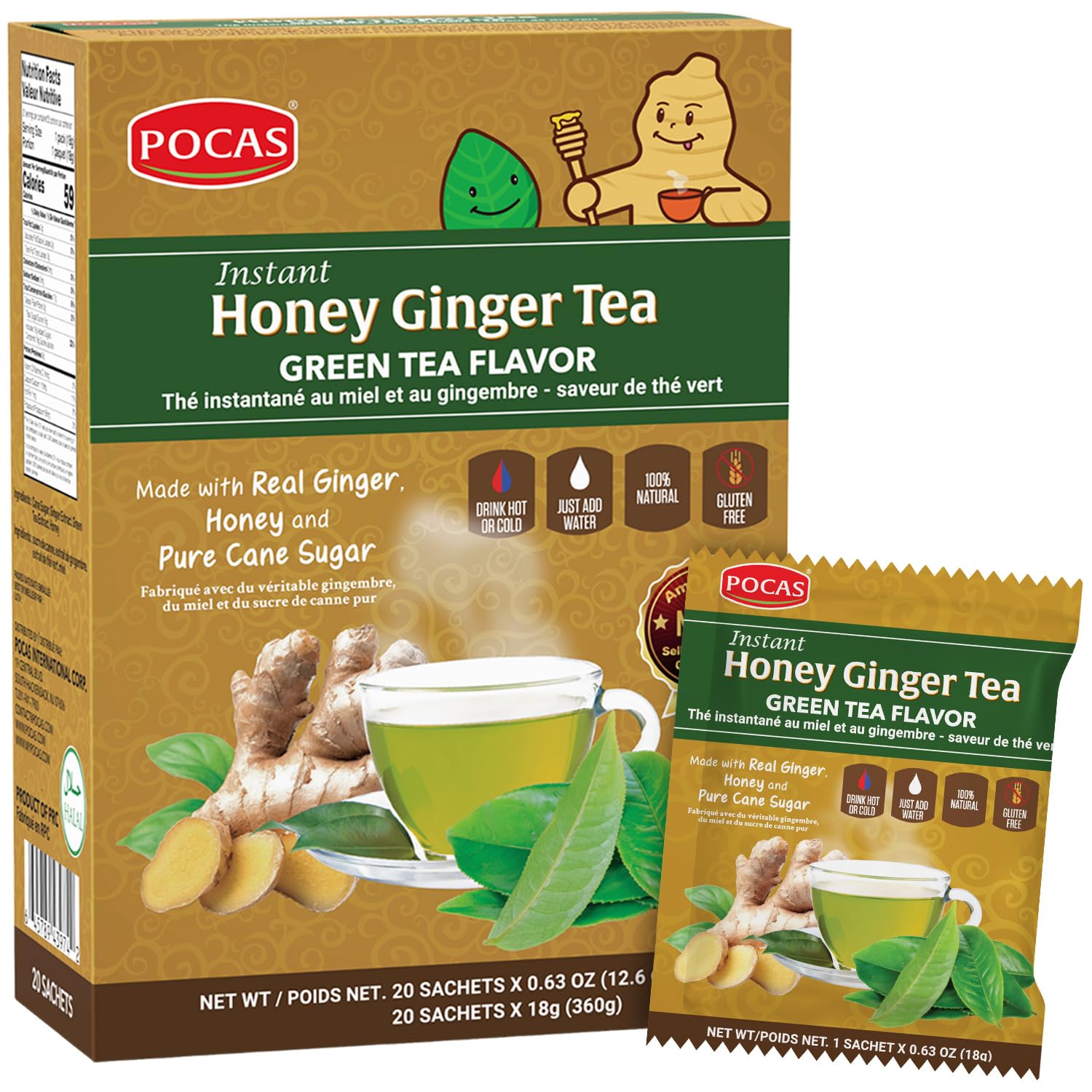 POCAS HONEY GINGER TEA  24 / 20S