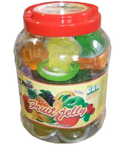 POCAS FRUIT JELLY ASSORTED ROUND JAR 6/34CUP