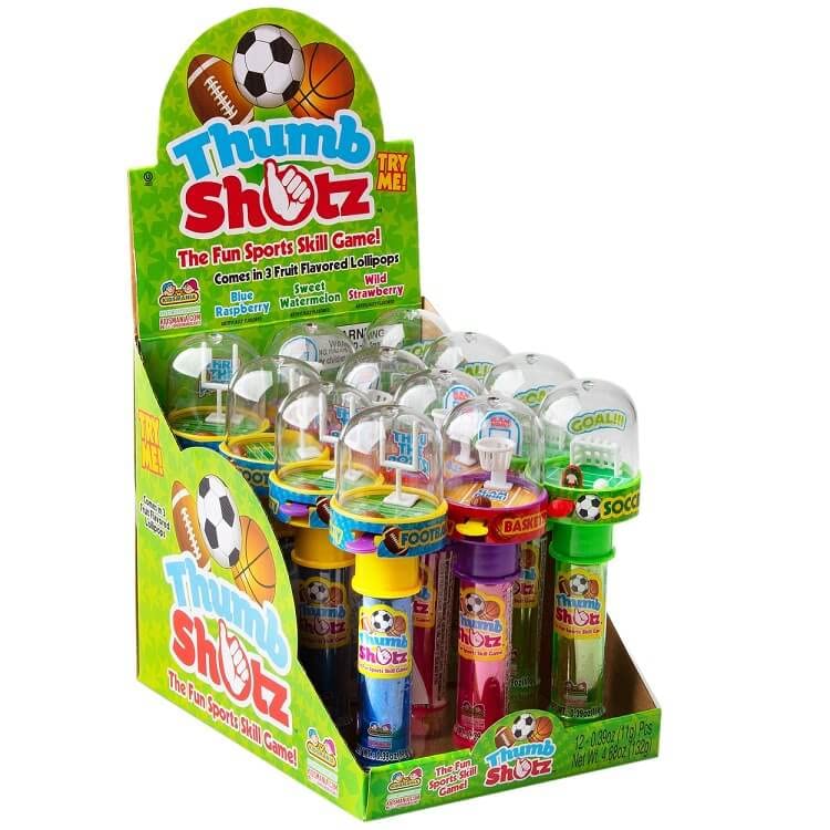 KIDS MANIA TOY CANDY THUMB SHOTZ 12 PCS