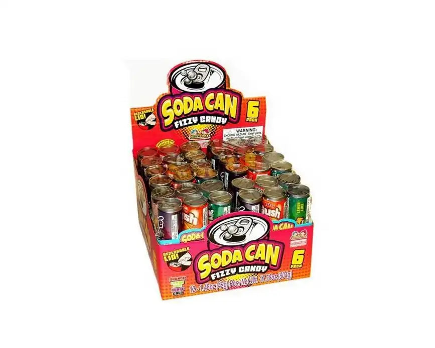 KIDS MANIA SODA CAN TOY CANDY 12 PCS