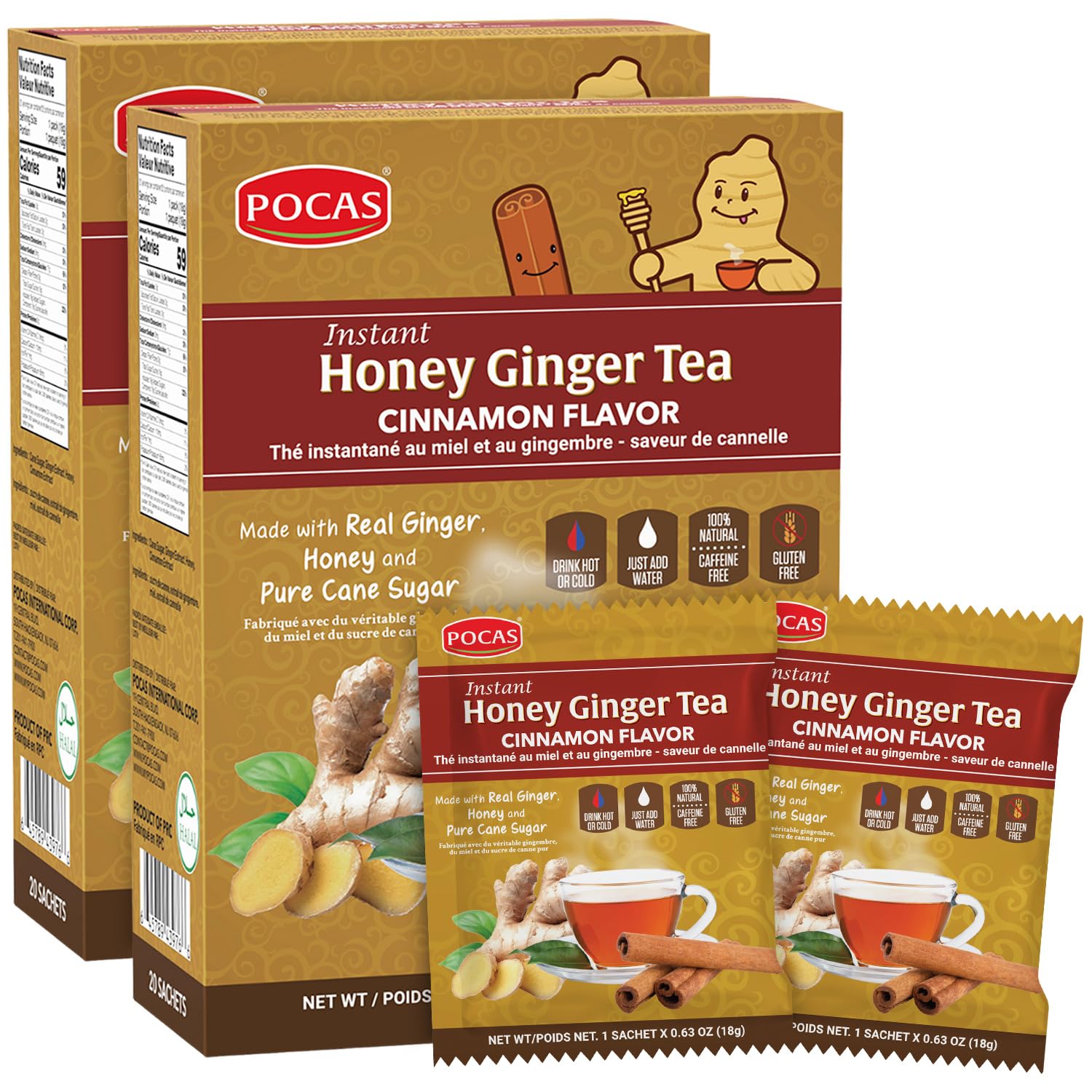 POCAS HONEY GINGER TEA  24 / 20S